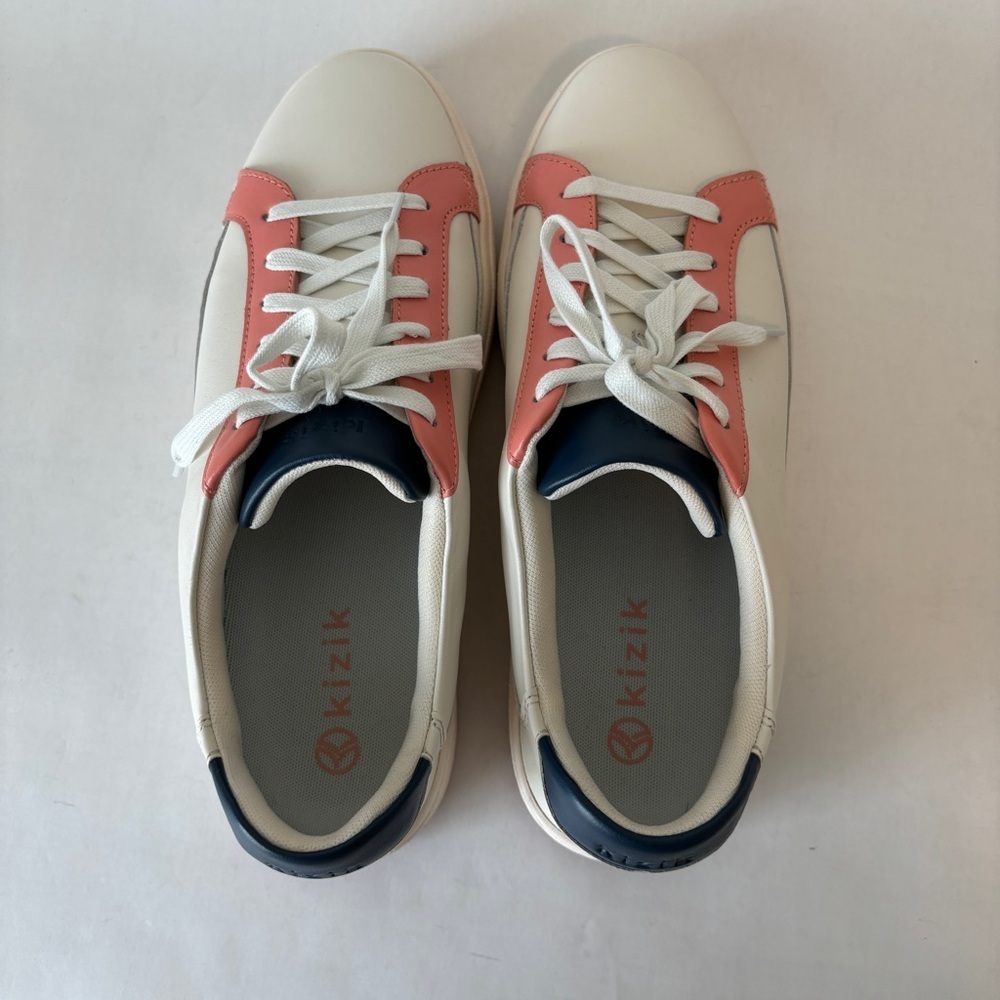 Kizik Womens Vegas White PInk Low Top Lace Up Casual Sneakers Shoes Size 12.5 - Picture 10 of 10